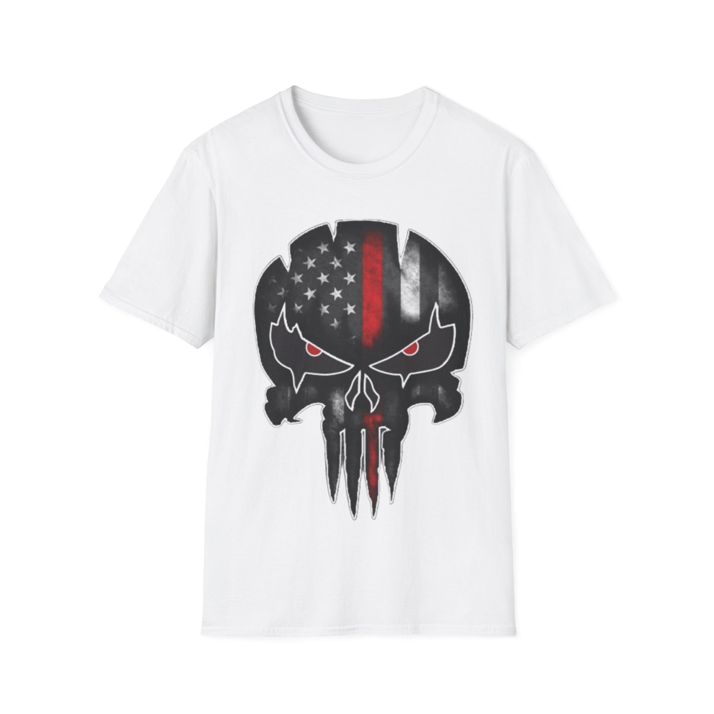 Patriotic Punisher Skull Unisex Softstyle T-Shirt