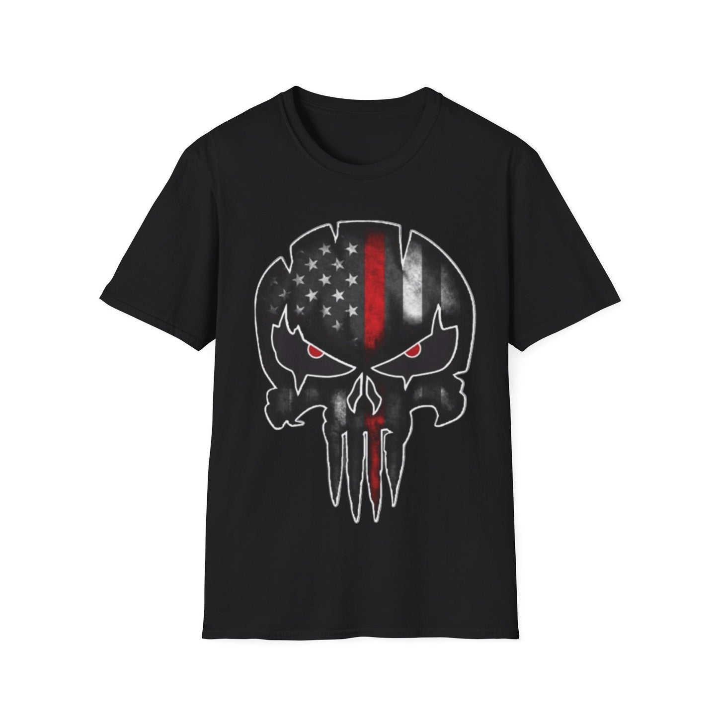 Patriotic Punisher Skull Unisex Softstyle T-Shirt